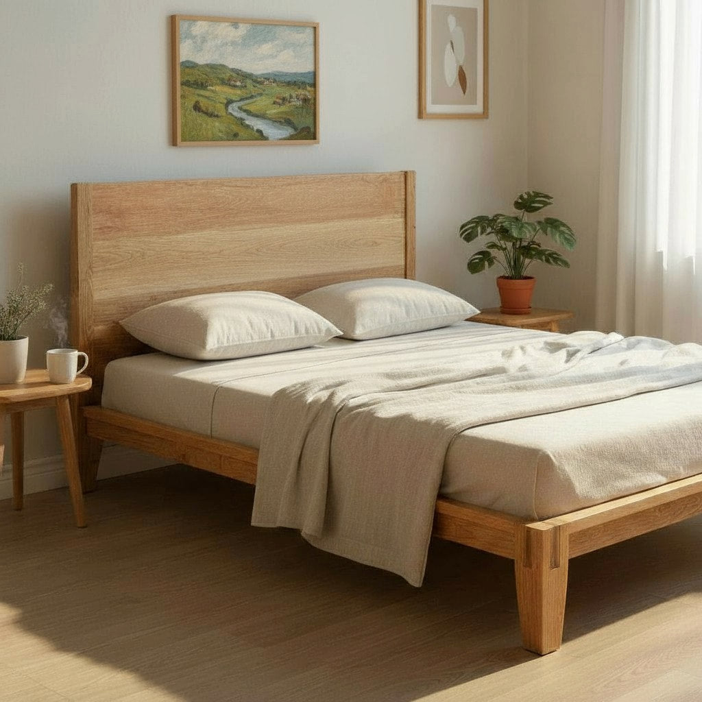 Japanese Castle Joint Bed - Solid Hardwood | MissionCraft