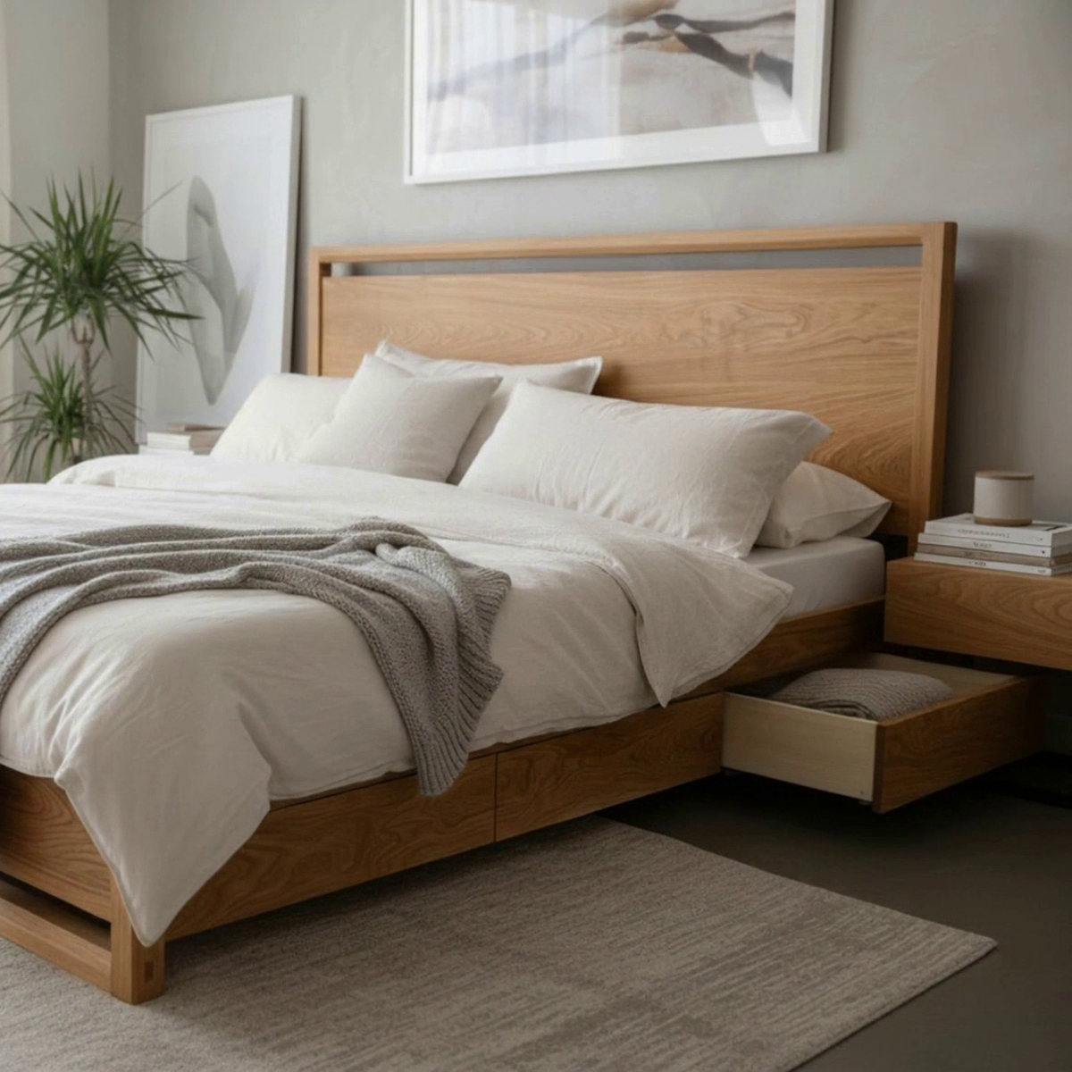 Matera Bed - Solid Hardwood Platform Bed