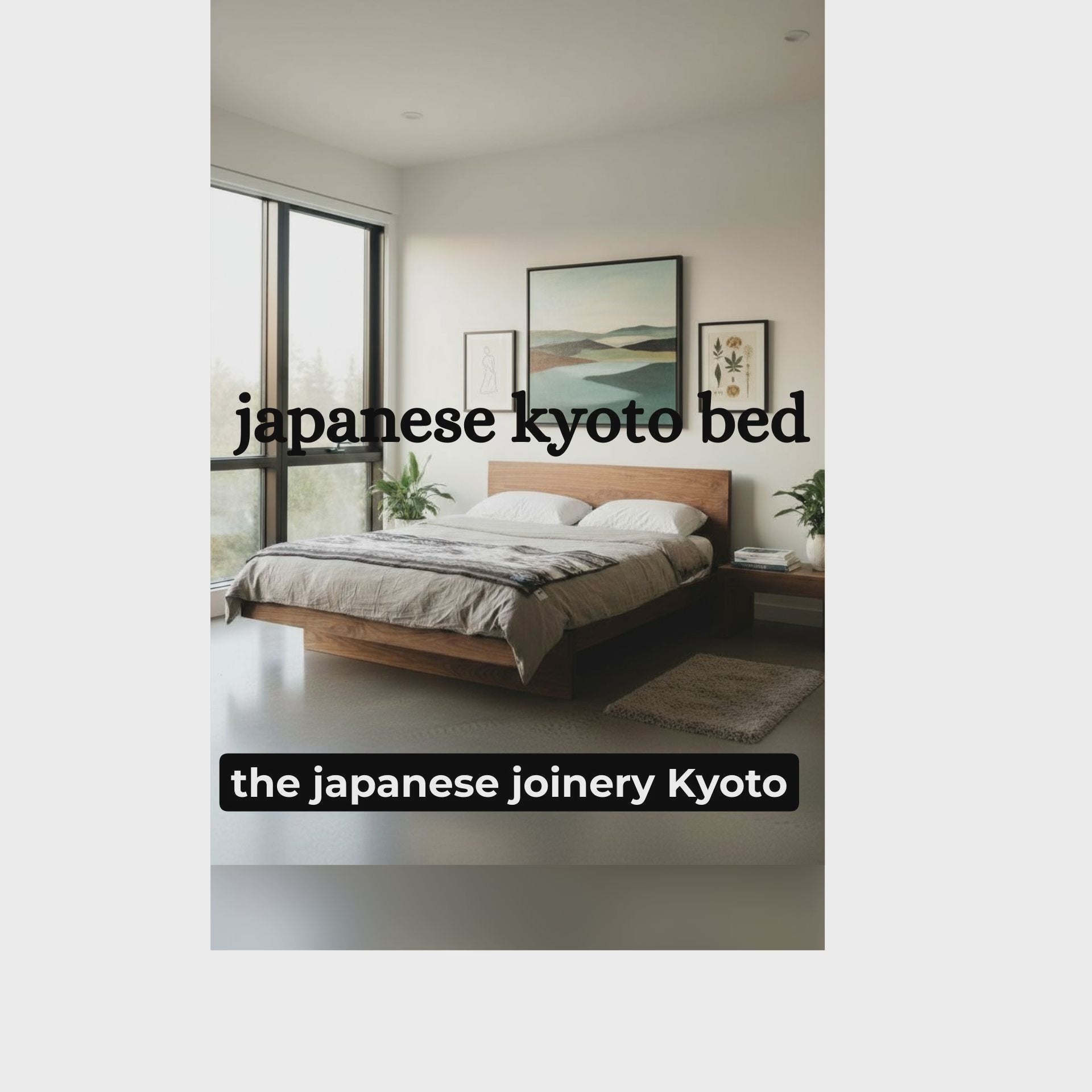 Japanese Kyoto Bed with Headboard – MissionCraft Furniture