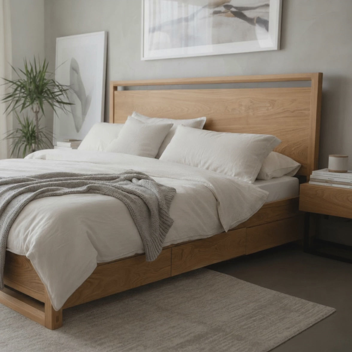 Matera Bed - Solid Hardwood Platform Bed