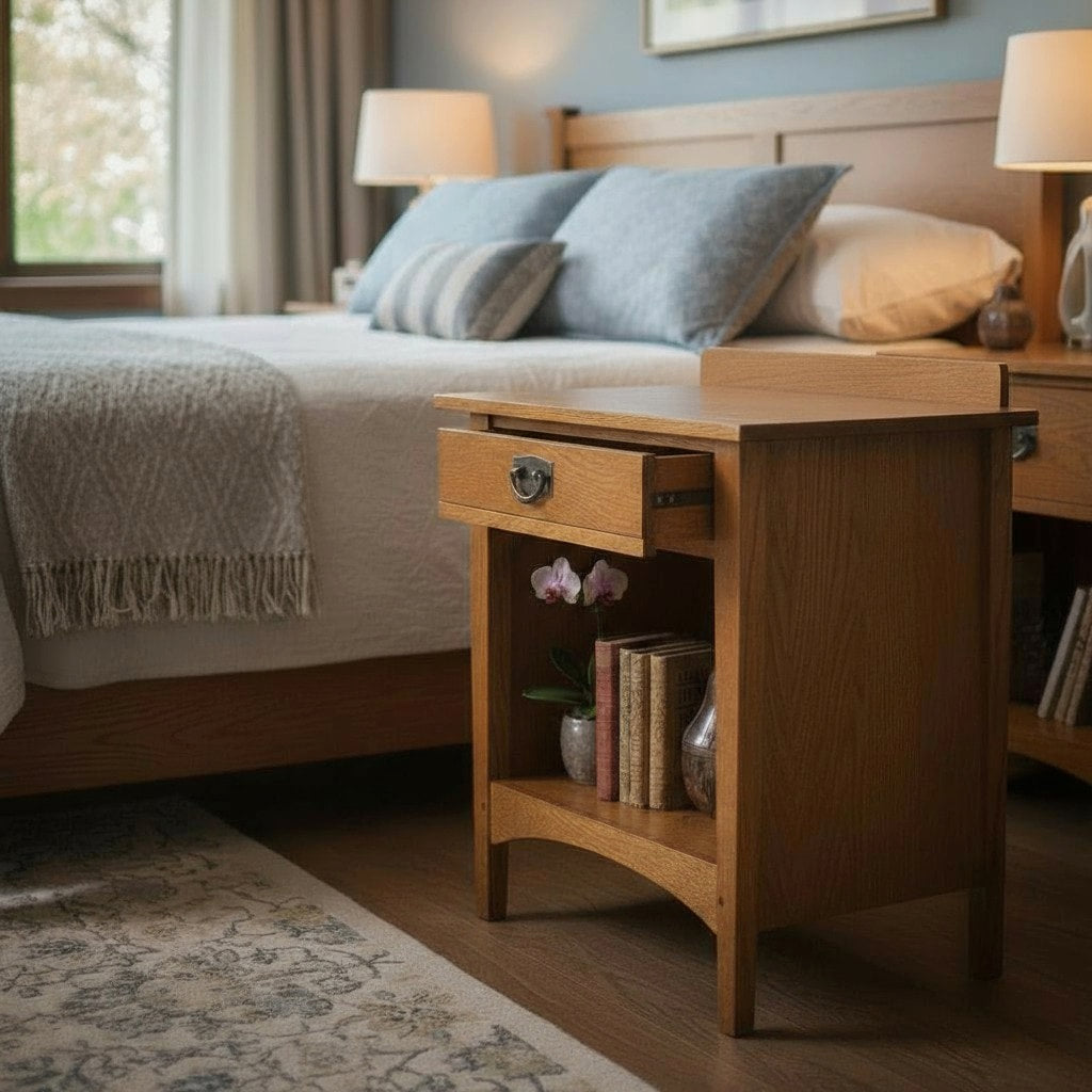 Enclosed Shelf Nightstand