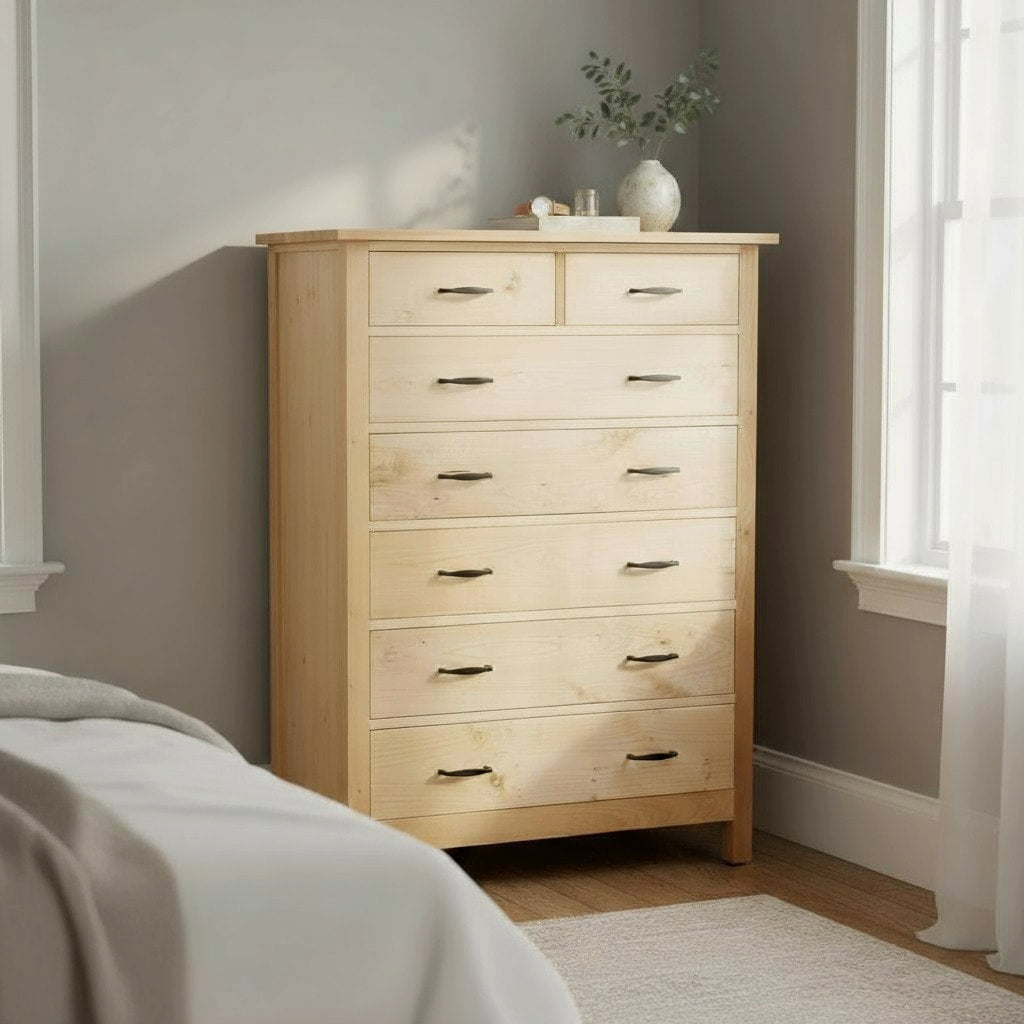 Seven Drawer Tower Dresser