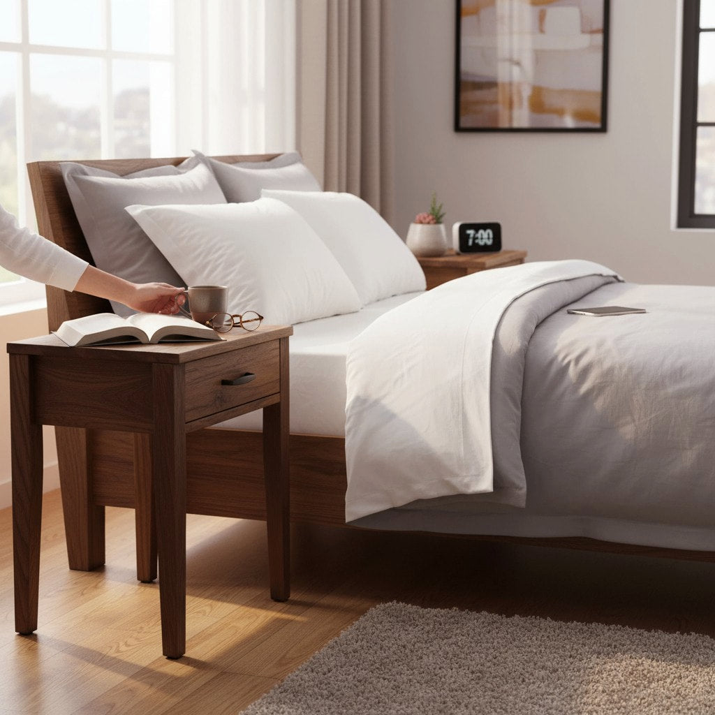 One Drawer Contemporary Nightstand