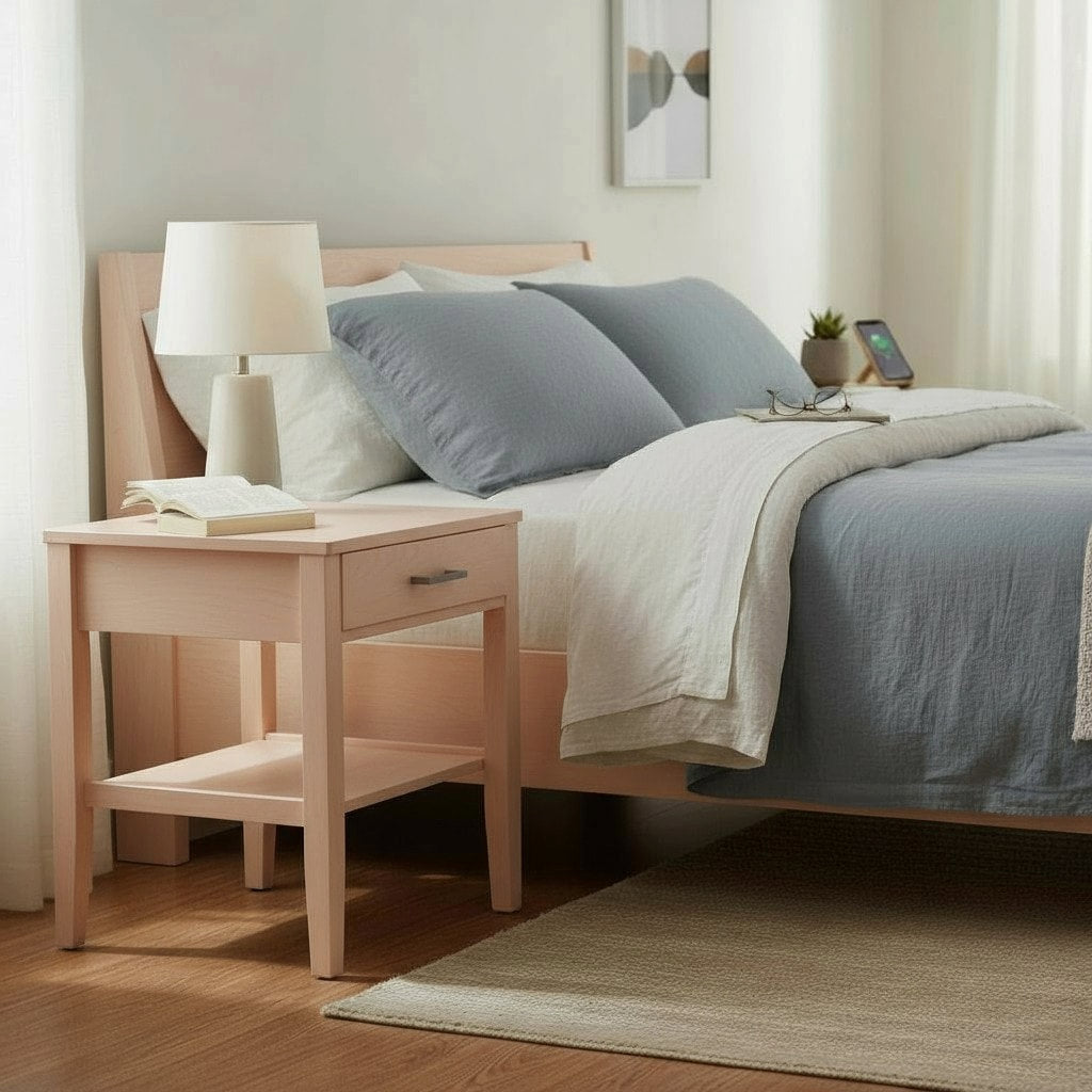 One Drawer Contemporary Nightstand
