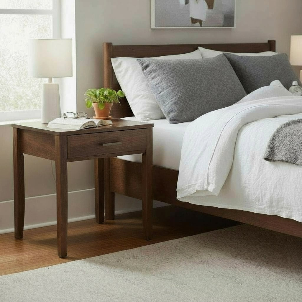 One Drawer Contemporary Nightstand