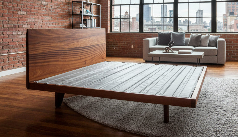 Japanese Kyoto Bed with Headboard