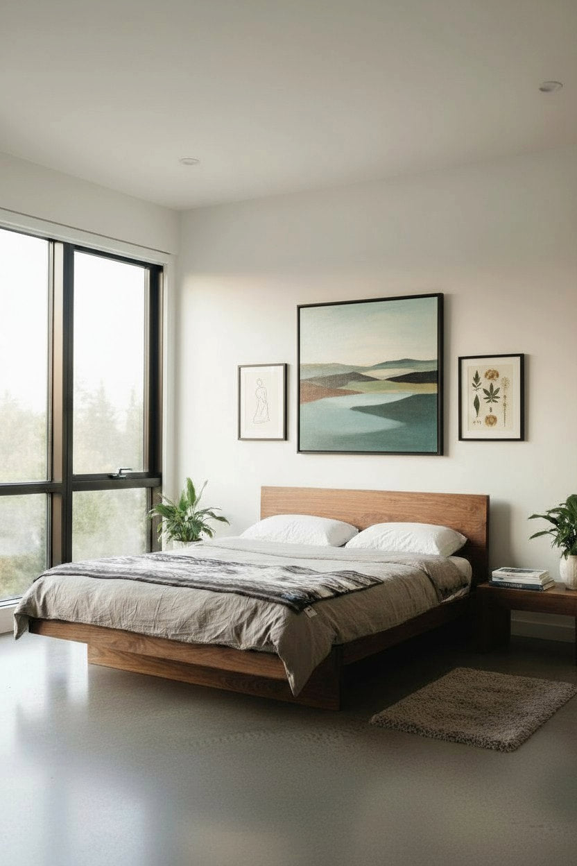 Japanese Kyoto Bed with Headboard